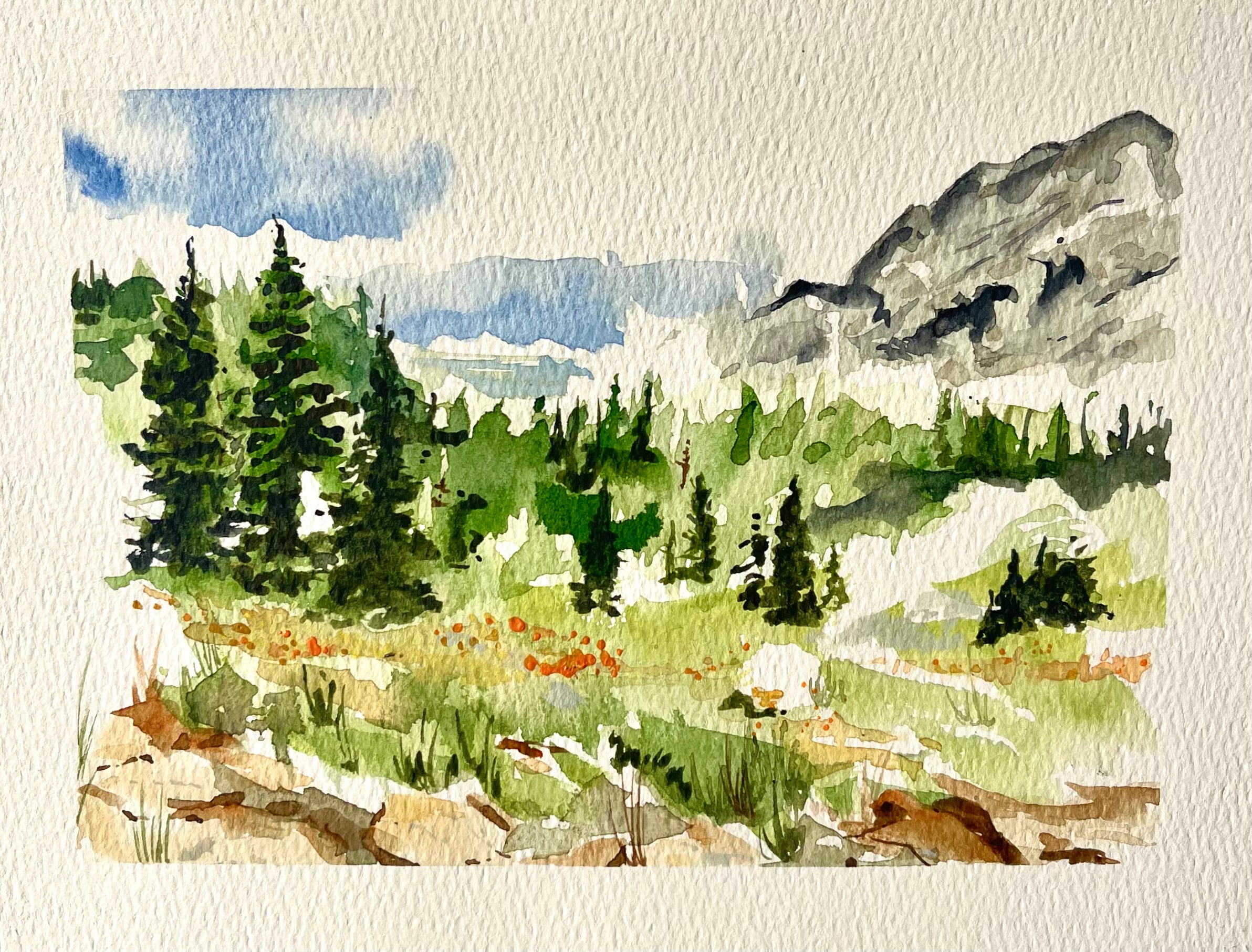 "Holly Lake" - Original (Watercolor)