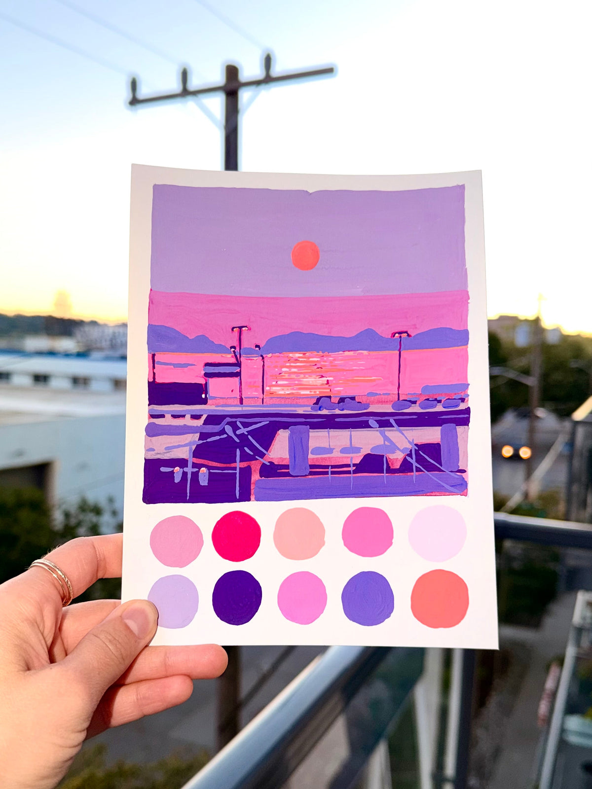 "Hazy Day" - Original (Gouache)