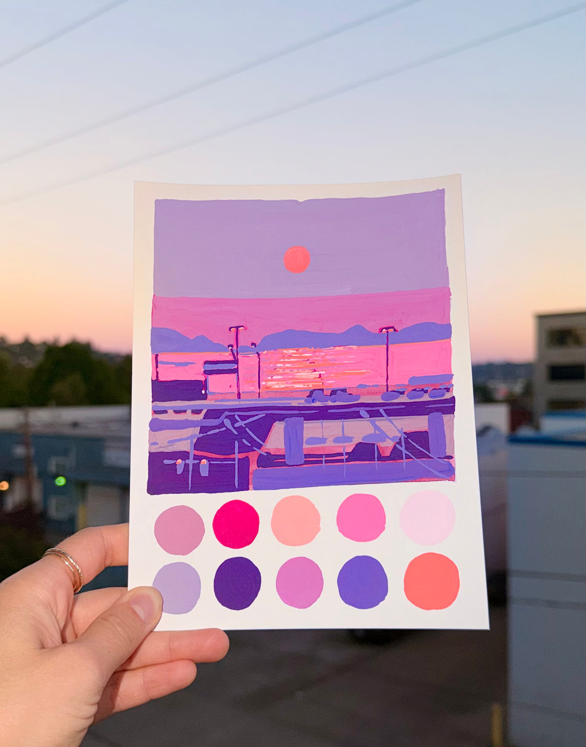 "Hazy Day" - Original (Gouache)