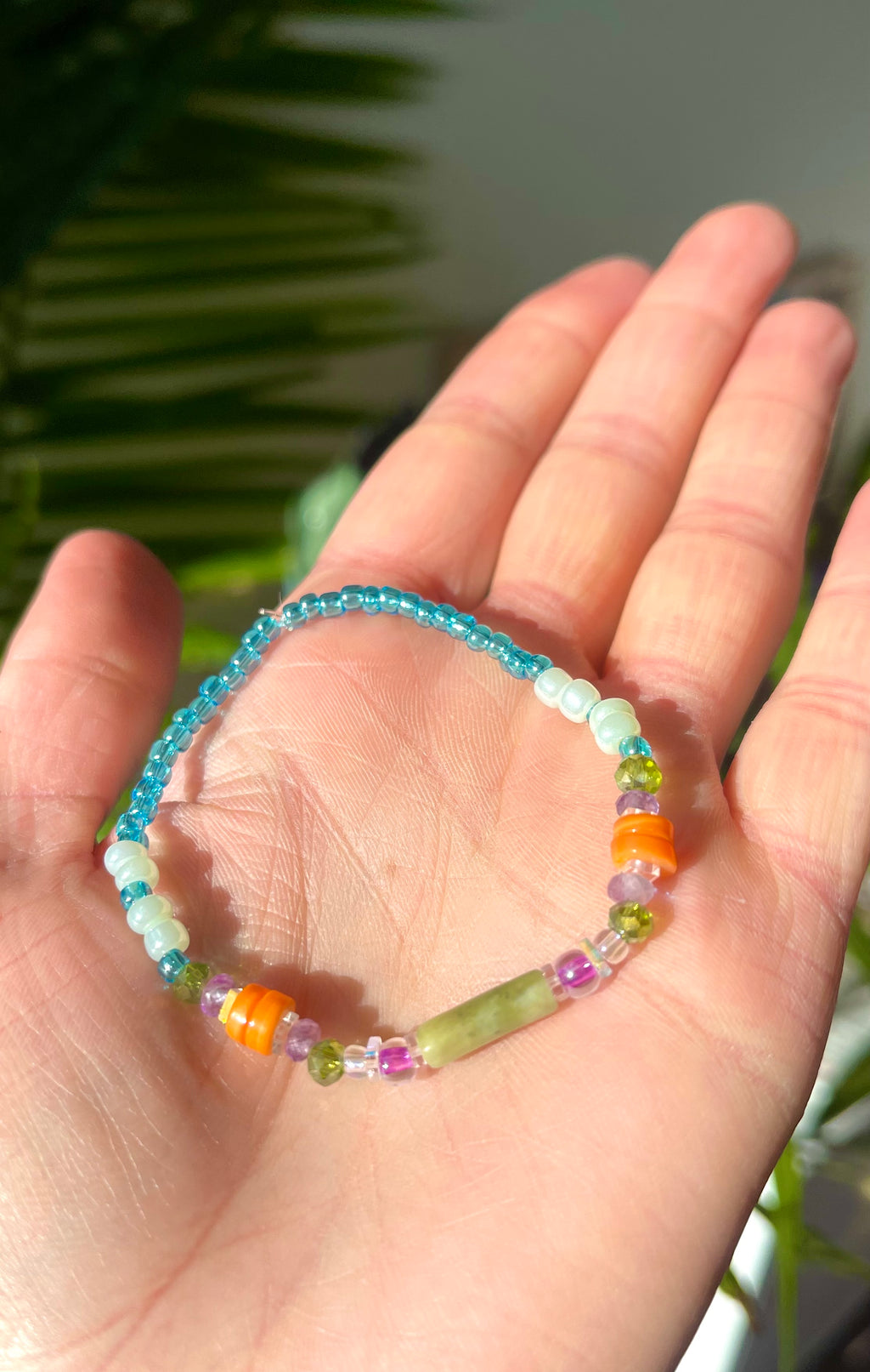 "Endless" Wearable Landscape - Semi-Precious Gemstone Bracelet