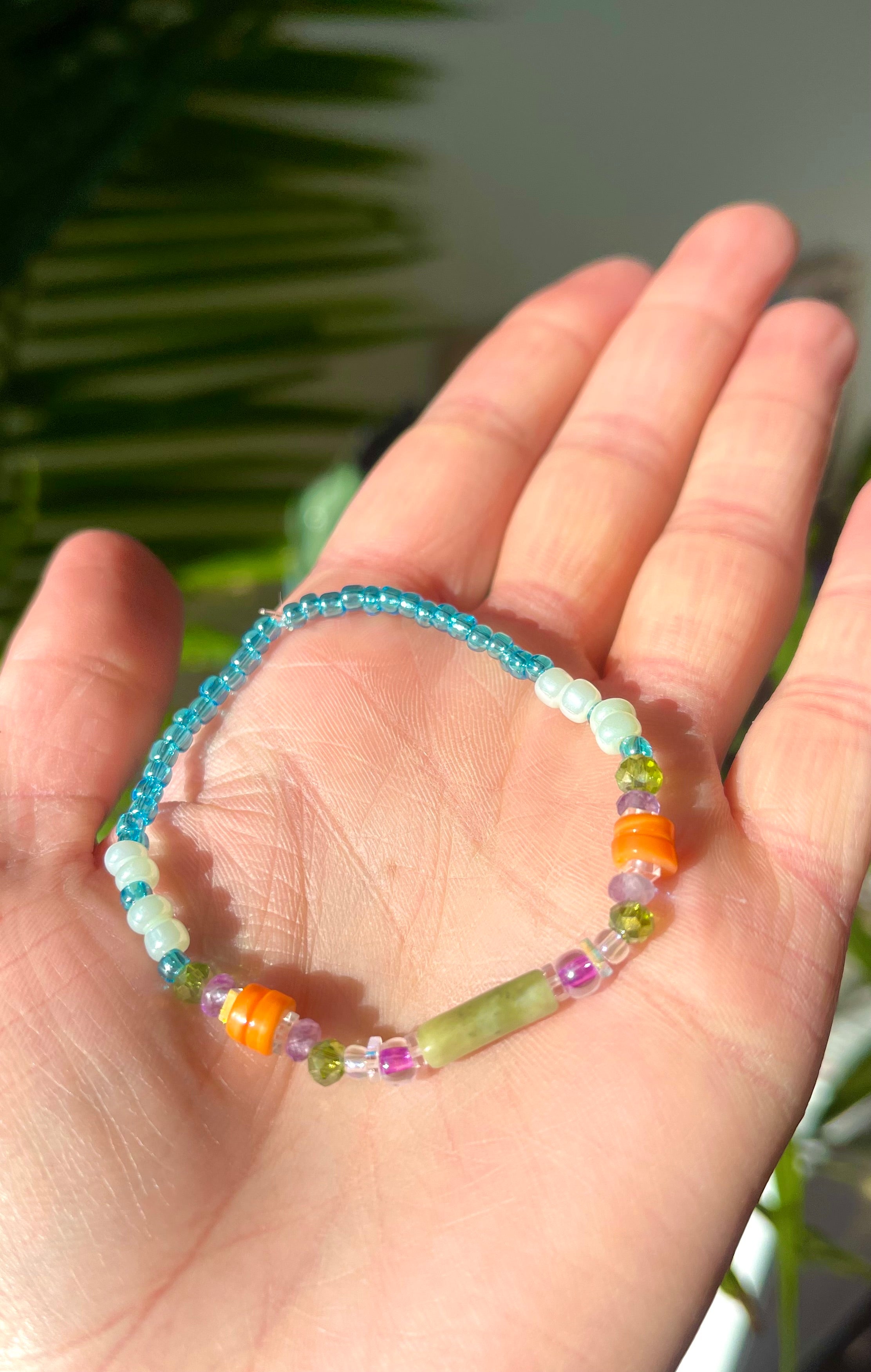 "Endless" Wearable Landscape - Semi-Precious Gemstone Bracelet