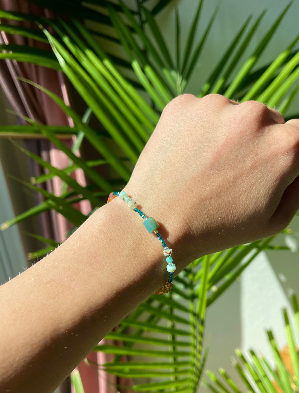 "Desert Bound" Wearable Landscape - Semi-Precious Gemstone Bracelet