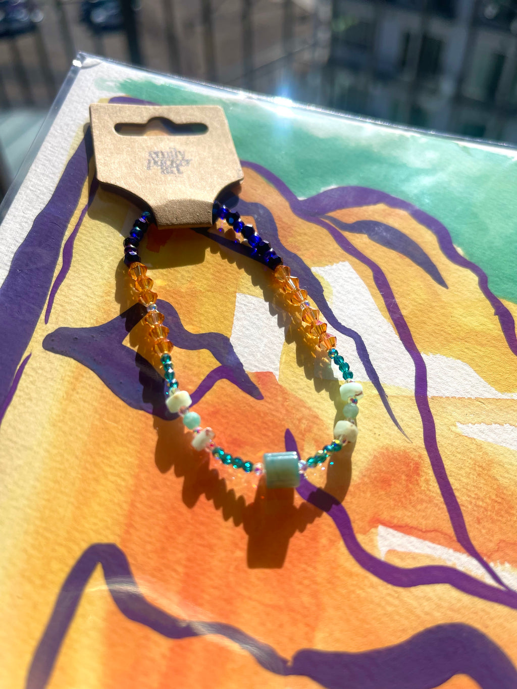 "Desert Bound" Wearable Landscape - Semi-Precious Gemstone Bracelet