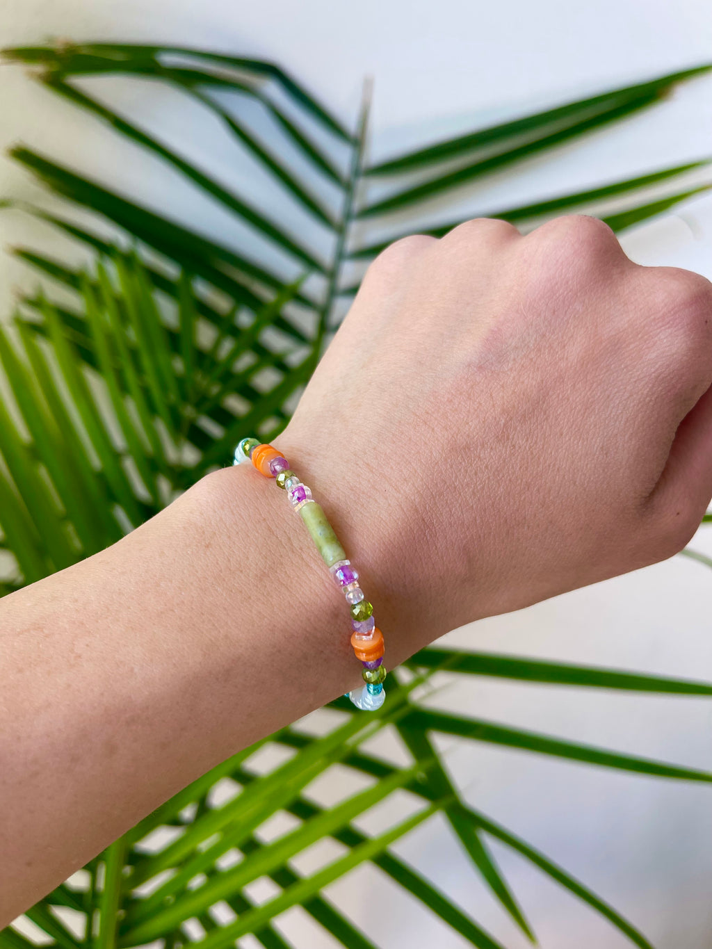 "Endless" Wearable Landscape - Semi-Precious Gemstone Bracelet