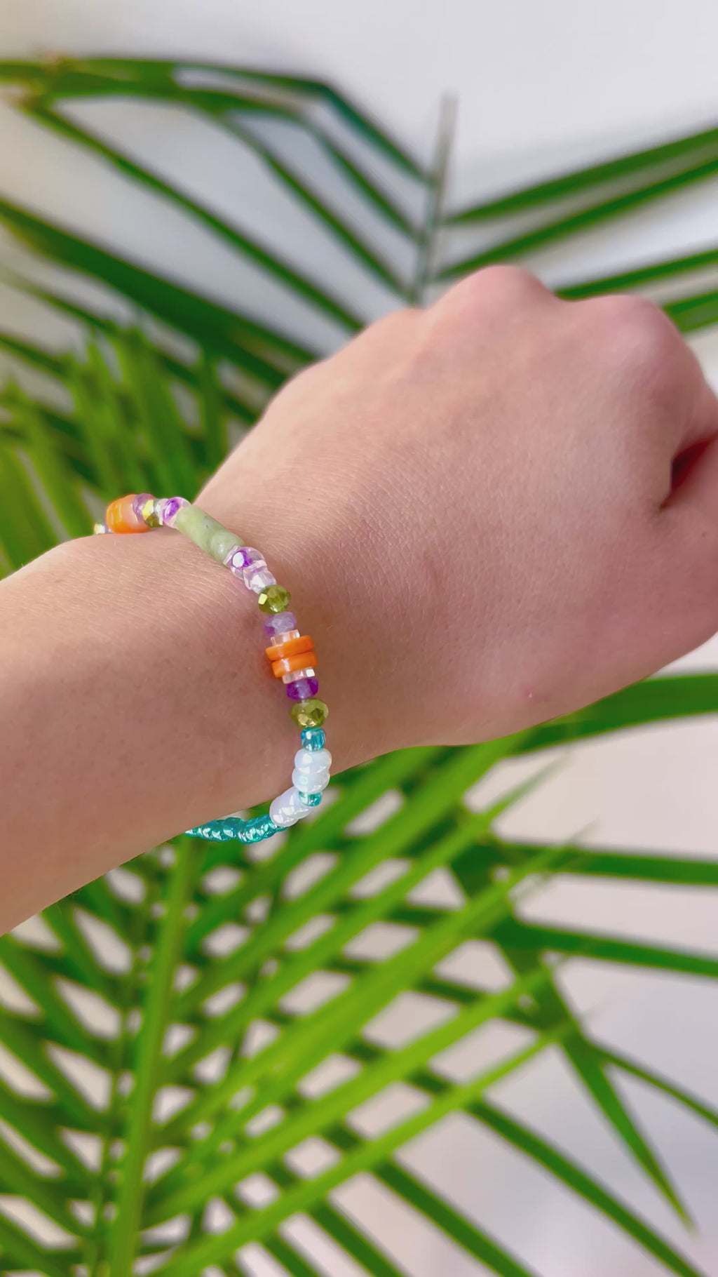 "Endless" Wearable Landscape - Semi-Precious Gemstone Bracelet